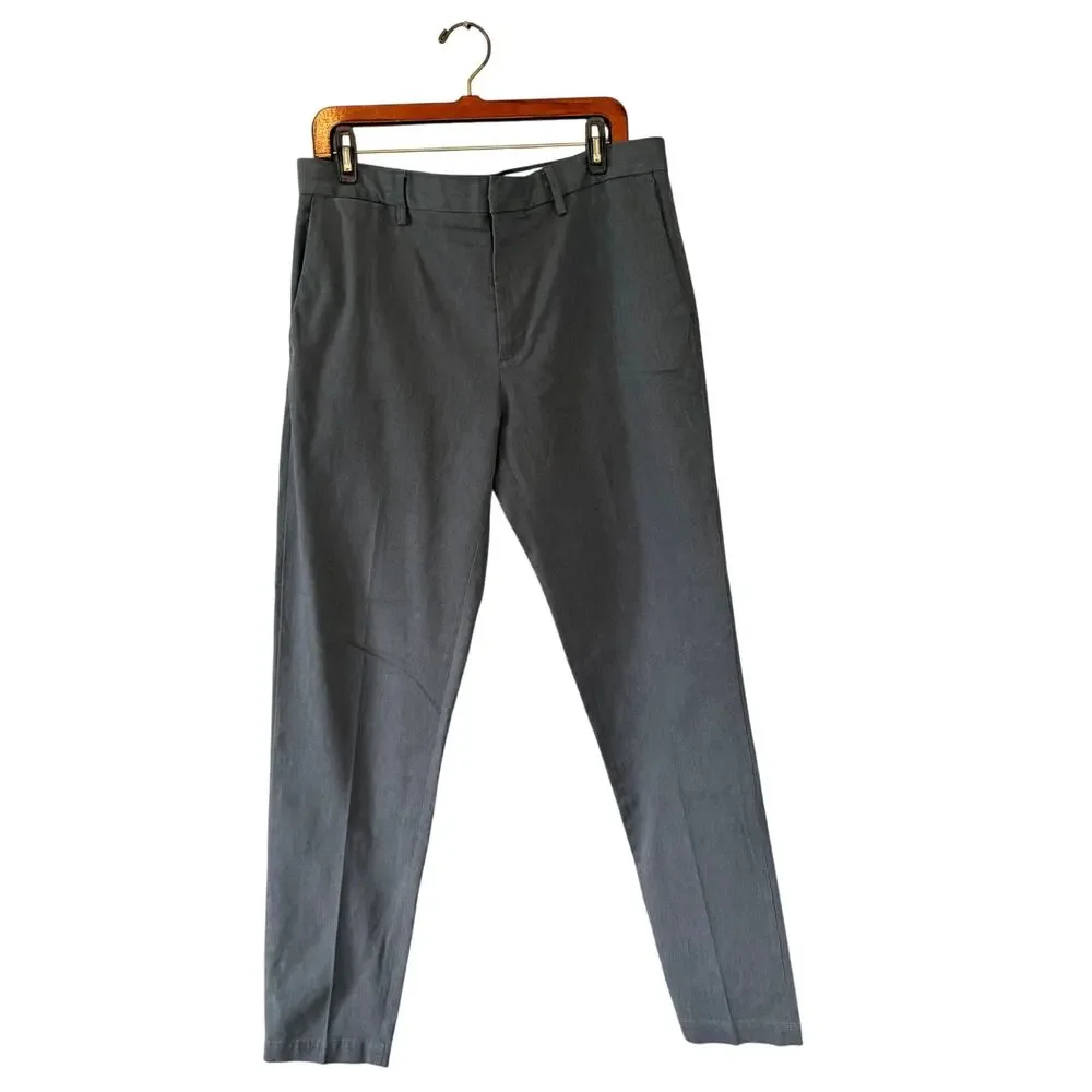 Men's Banana Republic Light Gray Mason Athletic Tapered Fit Dress Pants 34 x 36